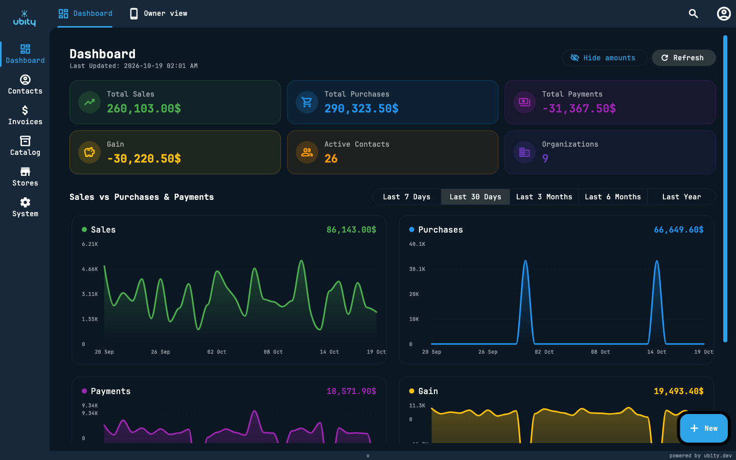 Screen of the app