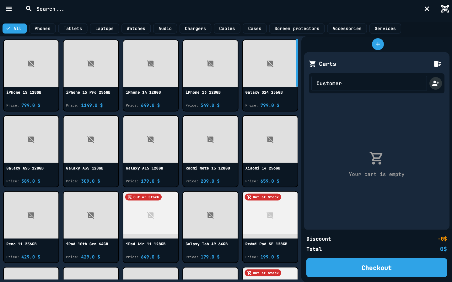 Screen of the app